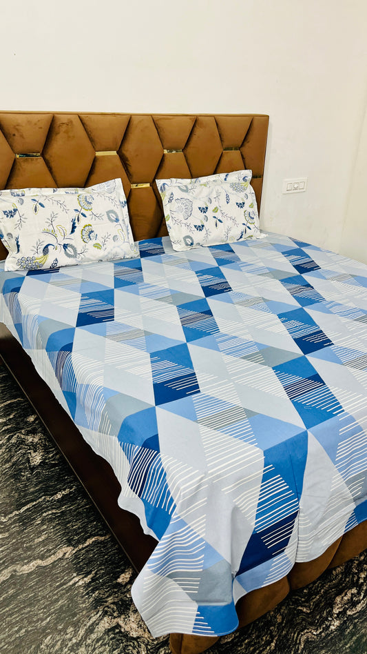 Pure Cotton Bedsheet with 2 Pillow Covers | Premium Quality